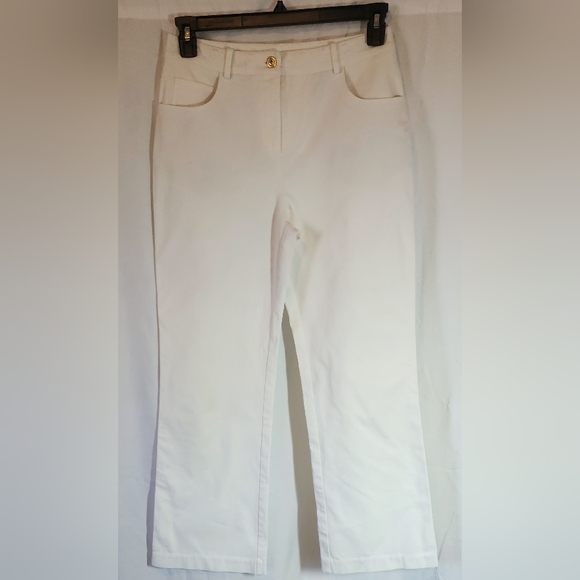 St. John Denim - St. John Collection Women's Straight High-rise White Jeans Size 6